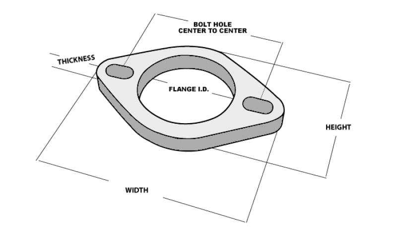 Vibrant 2-Bolt T304 SS Exhaust Flange (4in I.D.) | 1475S