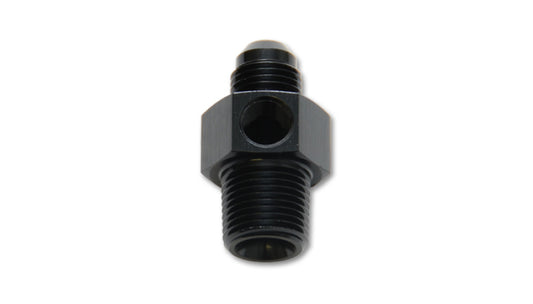 Vibrant -8AN Male to 1/4in NPT Male Union Adapter Fitting w/ 1/8in NPT Port | 16497
