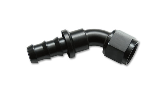 Vibrant -6AN Push-On 45 Deg Hose End Fitting - Aluminum | 22406