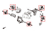 Hardened Rubber Motor Mounts - 5 pcs (MT and AT) STREET VERSION