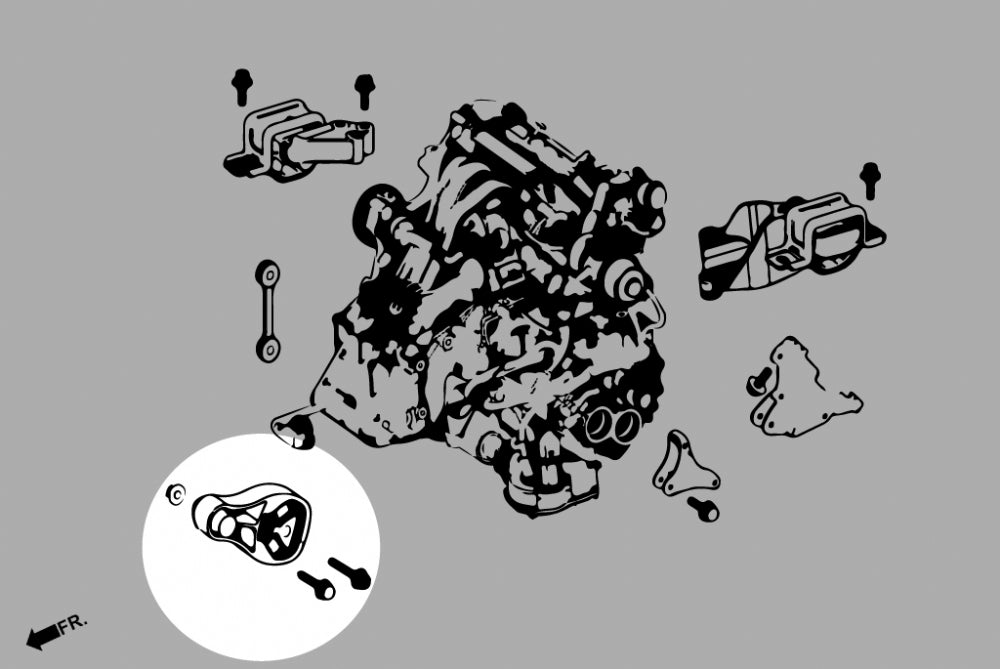 Hardened Rubber Front Engine Mount - 1 pcs/set