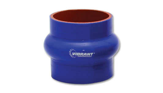 Vibrant 4 Ply Reinforced Silicone Hump Hose Connector - 3.5in I.D. x 3in long (BLUE) | 2735B