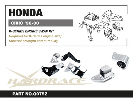 Hardened Rubber K-series Swap Mount Kit - 3 mount set
