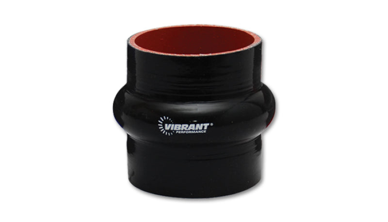 Vibrant 4 Ply Reinforced Silicone Hump Hose Connector - 3in I.D. x 3in long (BLACK) | 2734