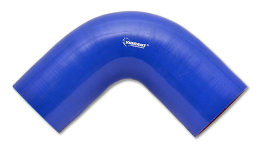 Vibrant 4 Ply Reinforced Silicone Elbow Connector - 2in I.D. - 90 deg. Elbow (BLUE) | 2740B