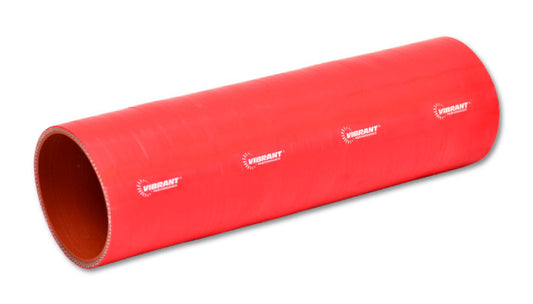 Vibrant 4 Ply Reinforced Silicone Straight Hose Coupling - 1.25in I.D. x 12in long (RED) | 27271R