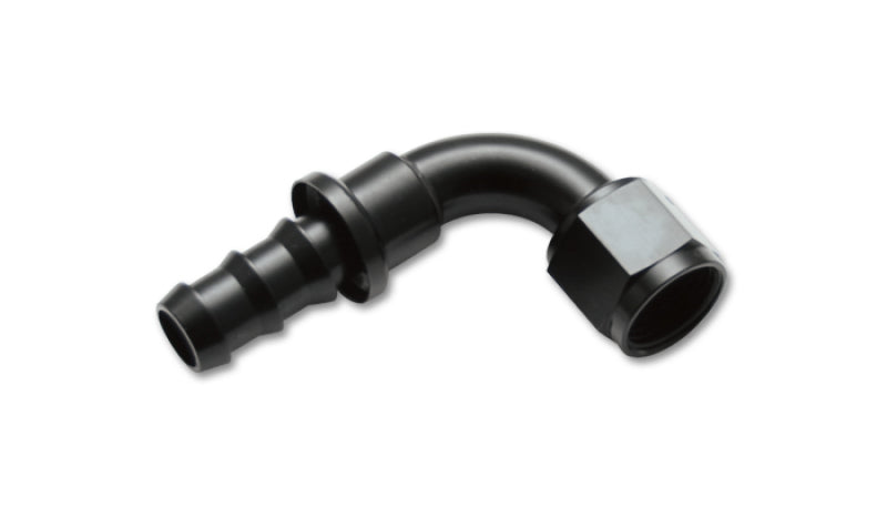 Vibrant -4AN Push-On 90 Deg Hose End Fitting - Aluminum | 22904