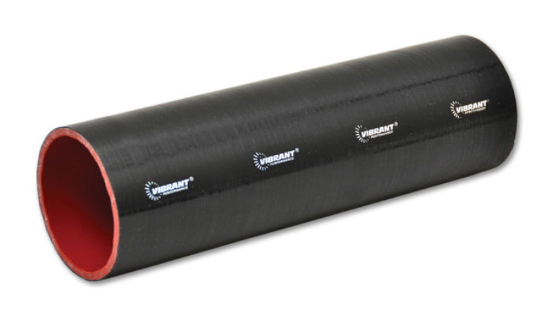Vibrant 4 Ply Reinforced Silicone Straight Hose Coupling - 3in I.D. x 12in long (BLACK) | 27151