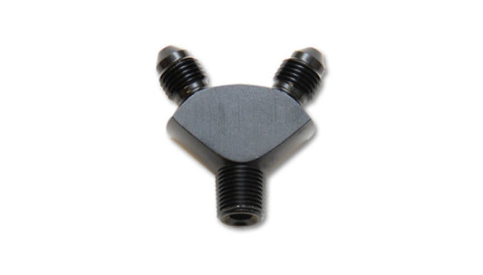 Vibrant -3AN x -3AN x 1/8in NPT Y-Adapter Fitting - Aluminum | 10818