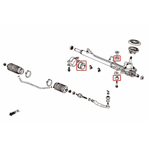 TPV Reinforced Steering Rack Bushings - 5pcs/set