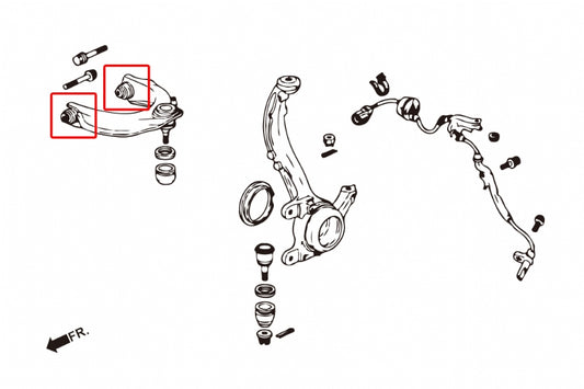 Pillow Ball Front Upper Arm Bushing - 4pcs/set