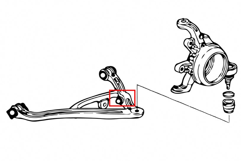 Hardened Rubber Rear Lower Arm Shock Bushing - 2pcs/set