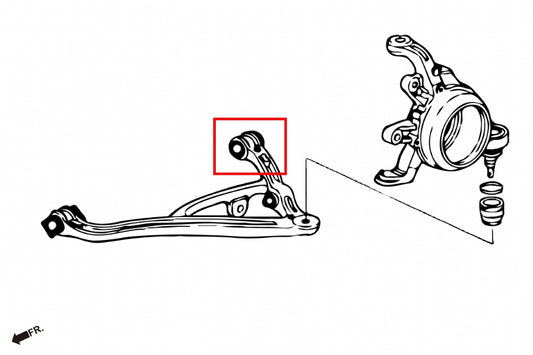 Hardened Rubber Rear Lower Arm Bushing (rear side) - 2pcs/set