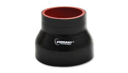 Vibrant 4 Ply Reinforced Silicone Transition Connector - 1.75in I.D. x 2in I.D. x 3in long (BLACK) | 2767