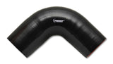 Vibrant 4 Ply Reinforced Silicone Elbow Connector - 2.75in I.D. - 90 deg. Elbow (BLACK) | 2743