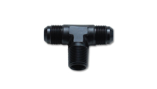 Vibrant -4AN x 1/8in NPT Flare to Pipe Tee Adapter Fitting - Aluminum | 10461