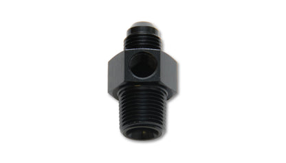 Vibrant -8AN Male to 3/8in NPT Male Union Adapter Fitting w/ 1/8in NPT Port | 16498