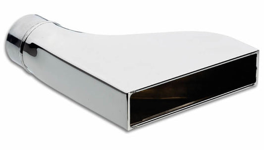 Vibrant 7.75in x 1.875in Rectangular SS Exhaust Tip (Camaro Style) - with 2.25in Inlet | 1607