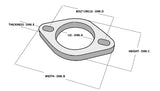 Vibrant 2-Bolt T304 SS Exhaust Flange (2in I.D.) | 1470S