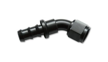 Vibrant -6AN Push-On 45 Deg Hose End Fitting - Aluminum | 22406