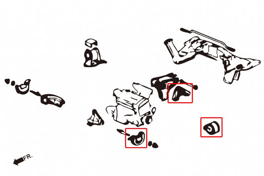 Hardened Rubber Motor Mounts - 3 pcs (Left, Right & Rear - for MT)