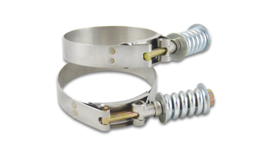 Vibrant SS T-Bolt Clamps Pack of 2 Size Range: 6.25in to 6.55in OD For use w/ 6in ID Coupling | 27860