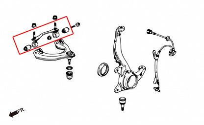 Hardened Rubber Front Upper Control Arm Repair Kit - 6 pcs/set