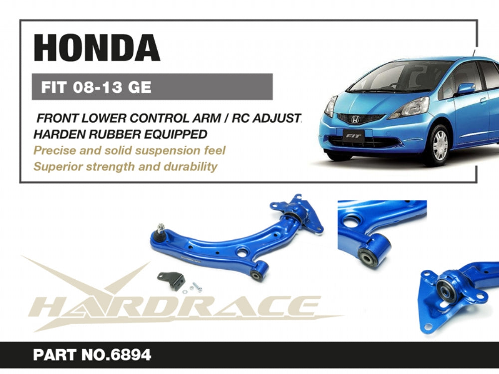 Hardened Rubber Front Lower Control Arm With Extended Ball Joint - 2 pcs/set