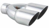 Vibrant Dual 3.5in Round SS Exhaust Tip (Single Wall Angle Cut) | 1333