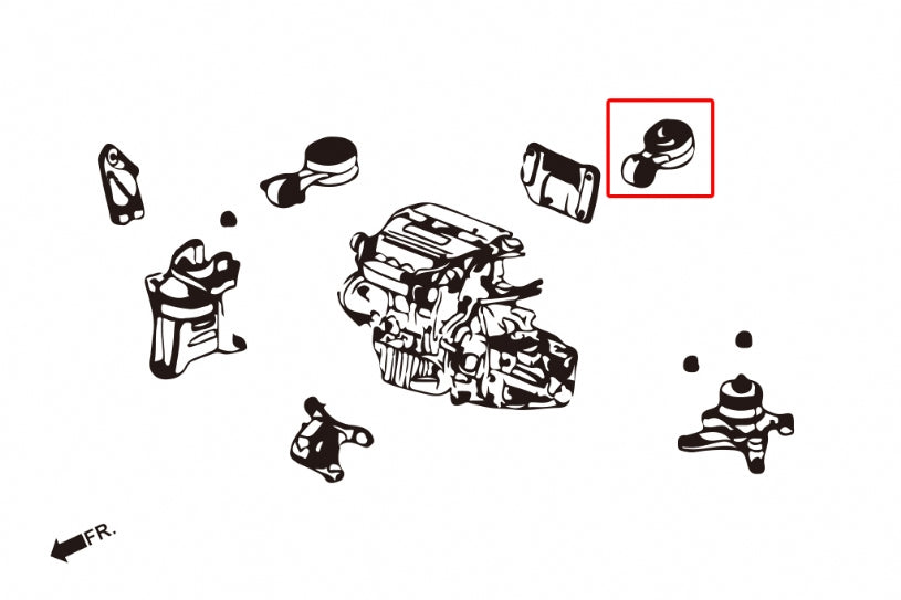 Hardened Rubber Rear Side Engine Torque Rod - 1 pcs/set (2.0L)