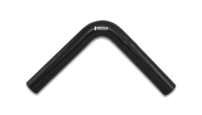 Vibrant 4 Ply Reinforced Silicone Elbow Connector - 1.25in ID x 8in Leg 90 Deg Elbow (BLACK) | 2919