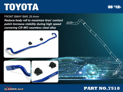 25.4mm Adjustable Front Sway Bar - 3pcs/set