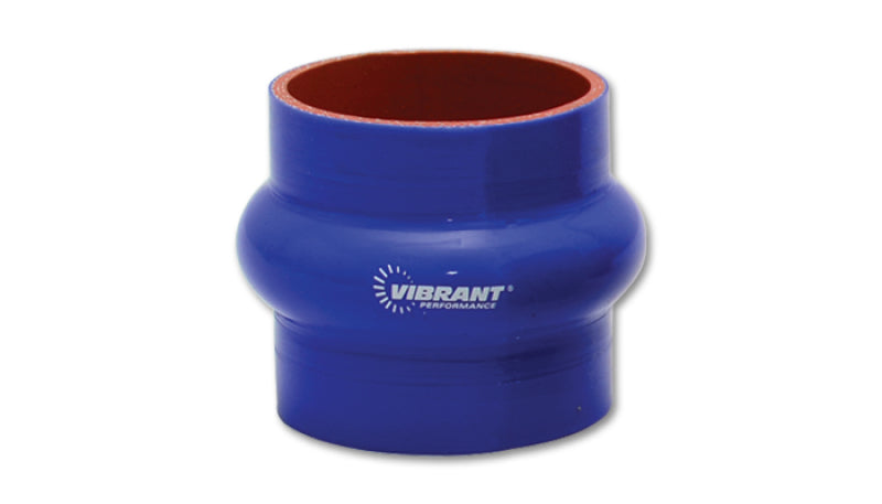 Vibrant 4 Ply Reinforced Silicone Hump Hose Connector - 3.5in I.D. x 3in long (BLUE) | 2735B