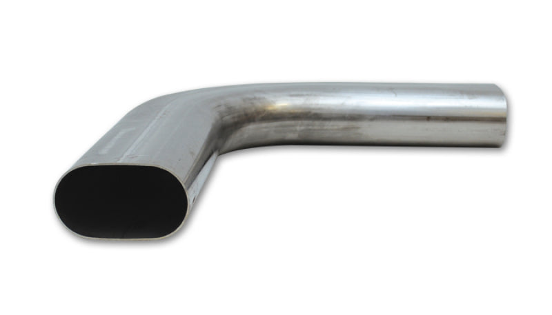 Vibrant 3.5in Oval (Nominal Size) T304 SS 90 deg Mandrel Bend 6in x 6in leg lengths | 13194