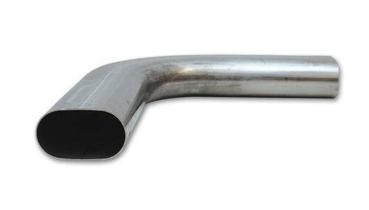 Vibrant 3.5in Oval (Nominal Size) T304 SS 90 deg Mandrel Bend 6in x 6in leg lengths | 13194