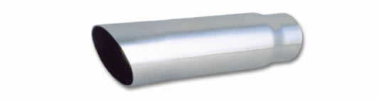 Vibrant 3.5in Round SS Truck/SUV Exhaust Tip (Single Wall Angle Cut) - 3in inlet 11in long | 1561