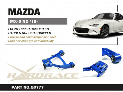 Hardened Rubber Adjustable Front Upper Camber Arm - 2pcs/set