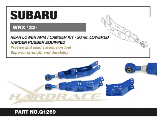 Hardened Rubber Camber Adjustable Rear Lower Arm - 2 pcs/set (with 2-point height adjustability)