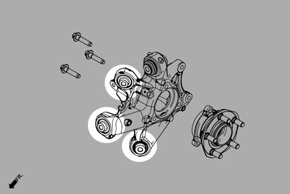 Pillow Ball Rear Knuckle Bushing - 2pcs/set (Upper Front, Front, Lower Front)