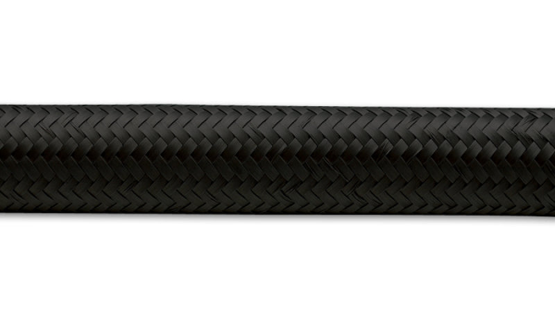 Vibrant -6 AN Black Nylon Braided Flex Hose (5 foot roll) | 11986