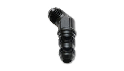 Vibrant -16AN Bulkhead Adapter 45 Deg Elbow Fitting - Anodized Black | 10606
