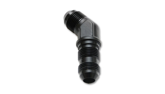 Vibrant -16AN Bulkhead Adapter 45 Deg Elbow Fitting - Anodized Black | 10606