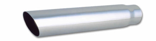 Vibrant 3in Round SS Truck/SUV Exhaust Tip (Single Wall Angle Cut) - 2.5in inlet 18in long | 1551