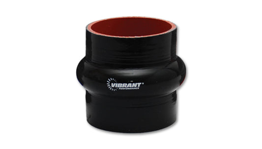 Vibrant 4 Ply Reinforced Silicone Hump Hose Connector - 4.5in I.D. x 3in long (BLACK) | 2738