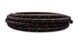 Vibrant -4 AN Two-Tone Black/Red Nylon Braided Flex Hose (10 foot roll) | 11964R