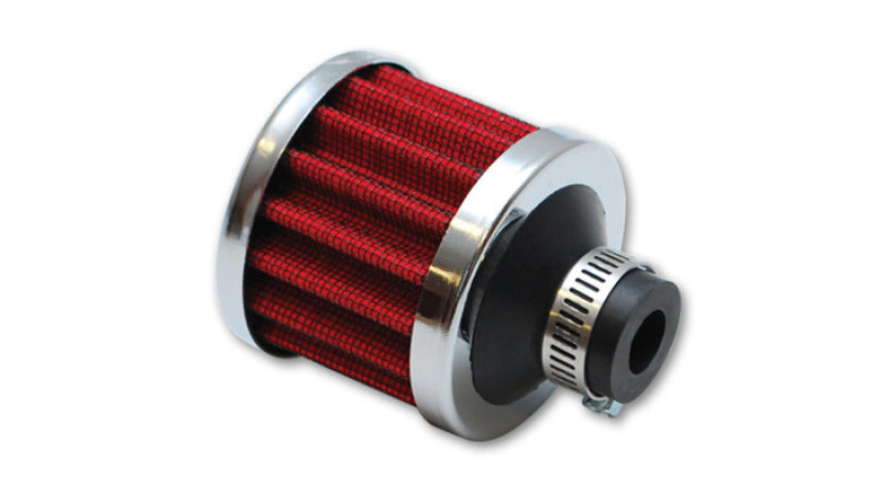 Vibrant Crankcase Breather Filter w/Chrome Cap 2 1/8in 55mm Cone ODx2 5/8in 68mm Tallx5/8in 15mm ID | 2166