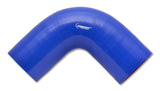 Vibrant 4 Ply Reinforced Silicone Elbow Connector - 3.5in I.D. - 90 deg. Elbow (BLUE) | 2745B