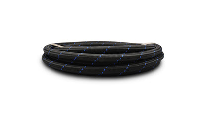 Vibrant -8 AN Two-Tone Black/Blue Nylon Braided Flex Hose (10 foot roll) | 11968B
