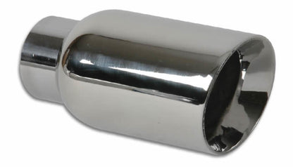 Vibrant 4in Round SS Exhaust Tip (Double Wall Angle Cut Beveled Outlet) | 1207