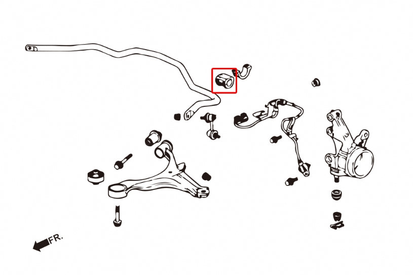 Front Stabilizer Bushing - 2pcs/set 25mm